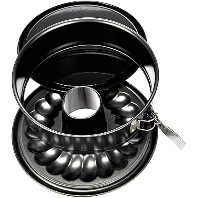 Zenker Deluxe Springform With Flat And Tubular Base Enamel BlackMetallic 26 Cm Diameter - Image 2