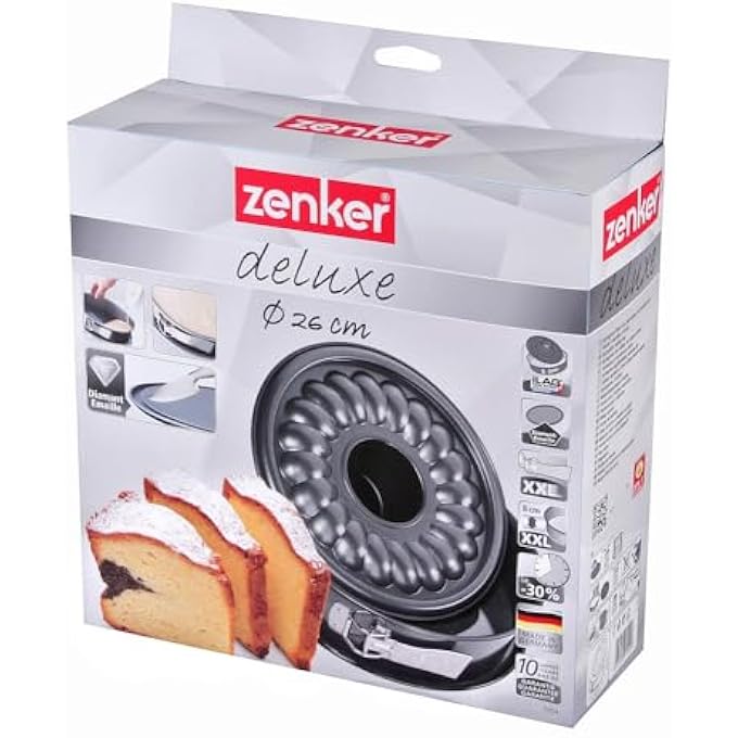 Zenker Deluxe Springform With Flat And Tubular Base Enamel BlackMetallic 26 Cm Diameter - Image 3