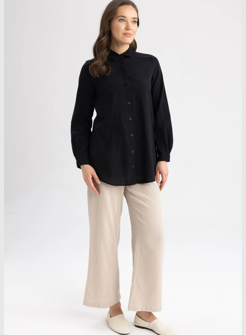 ديفاكتو Woman Woven Long Sleeve Tunic