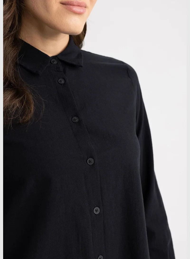 ديفاكتو Woman Woven Long Sleeve Tunic