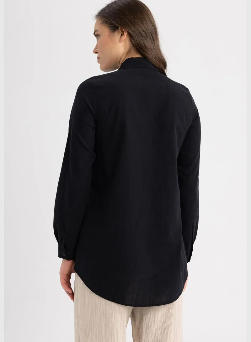 ديفاكتو Woman Woven Long Sleeve Tunic