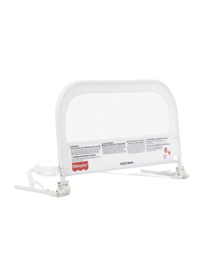 Dream On Me Fisher-Price Little Naps Bed Rail for Todlders in White, Suitable for All Types of Beds, No Tool Assembly for Toddler Bed Rail - Image 1