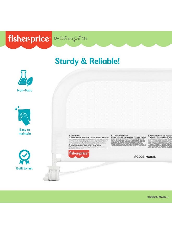 Dream On Me Fisher-Price Little Naps Bed Rail for Todlders in White, Suitable for All Types of Beds, No Tool Assembly for Toddler Bed Rail - Image 4