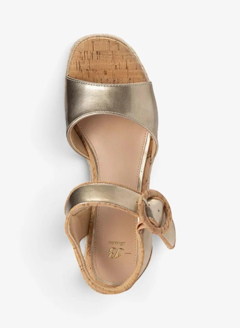 Bata Gold Platform Wedge Strap Sandals for Women | Best Price UAE