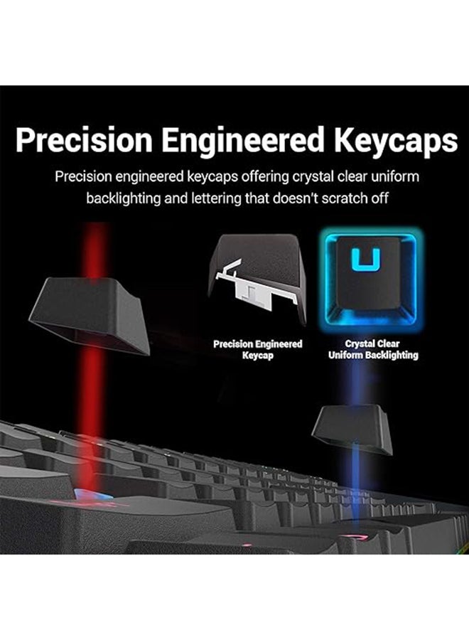REDRAGON K551-RGB Mechanical Gaming Keyboard with Cherry MX Blue Switches Vara 104 Keys Numpad Tactile USB Wired Computer Keyboard Steel Construction for Windows PC Games (Black RGB LED Backlit) - Image 5