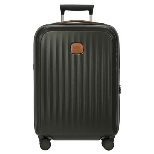 Bric's Taormina Ultra-Light Carry-On Spinner – Airline Approved Expandable Hard Shell Suitcase with TSA Lock, Anti-Tamper Zippers & Built-In USB Port - 21 Inch, Olive - Image 1