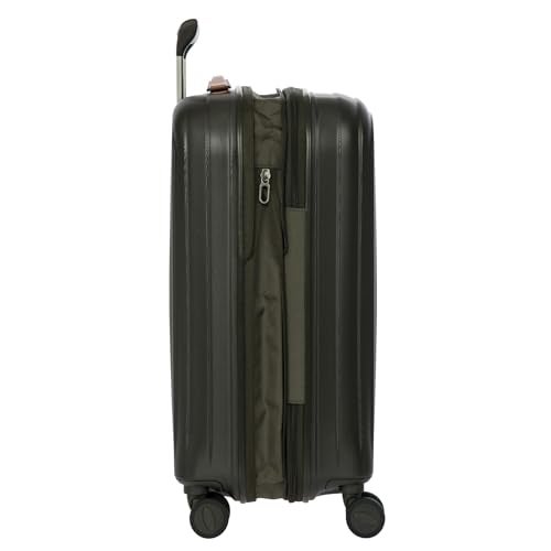 Bric's Taormina Ultra-Light Carry-On Spinner – Airline Approved Expandable Hard Shell Suitcase with TSA Lock, Anti-Tamper Zippers & Built-In USB Port - 21 Inch, Olive - Image 3