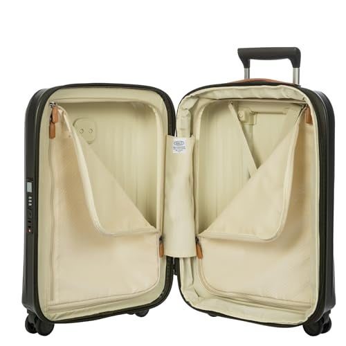 Bric's Taormina Ultra-Light Carry-On Spinner – Airline Approved Expandable Hard Shell Suitcase with TSA Lock, Anti-Tamper Zippers & Built-In USB Port - 21 Inch, Olive - Image 2