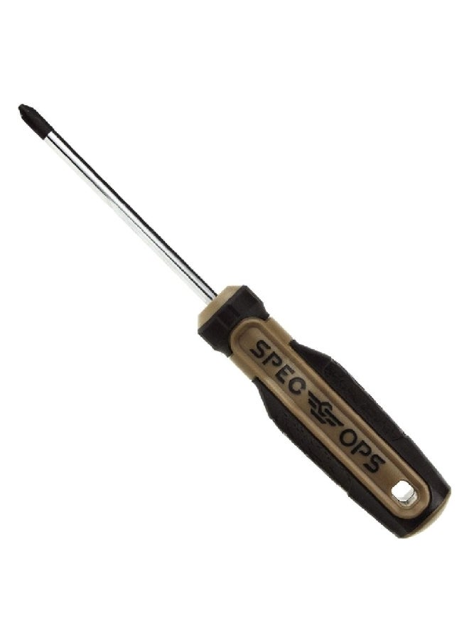 Spec-Ops Heat-Treated Steel Drop Tested Magnetic Tip Phillips Screwdriver Multicolour #2 x 4 Inch SPEC-S2-PH2 - Image 1
