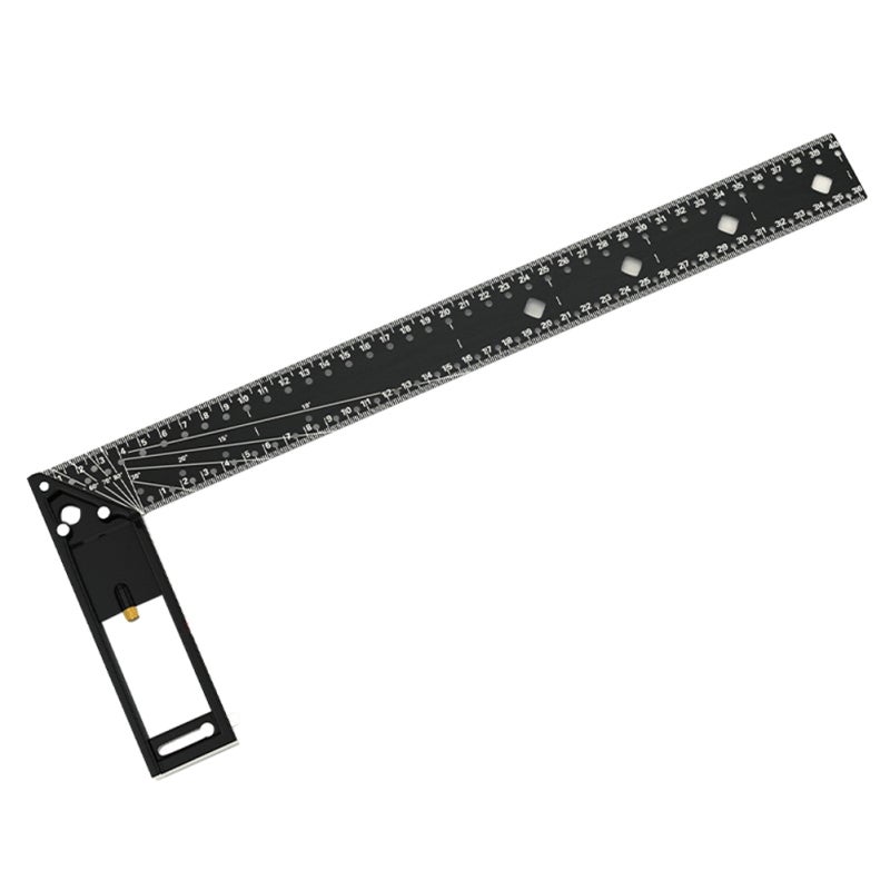 Right Angle Ruler 400mm Premium High-carbon Steel - Multifunctional Accurate Measurement Scribing Ruler for Woodworking Construction Machinery Manufacturing - Image 1