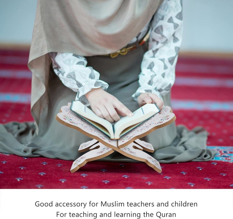 تشكيغلو حامل كتب، حامل مصحف خشبي قابل للطي، حامل كتاب مقدس، حامل كتب إسلامية، حامل كتب بخط عربي، حامل كتب مصحف، حامل كتب للقراءة (#2)#2 - Image 2