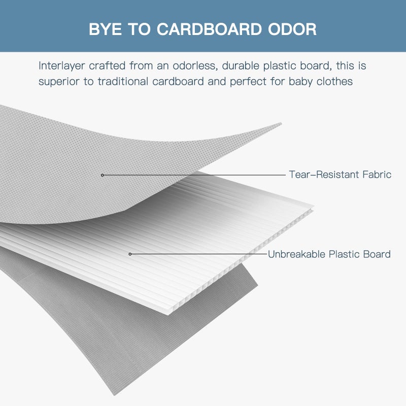 Criusia Drawer Organizer Clothes  10 Pack Dresser Organizer for Baby Clothes  Underwear  Sock- Foldable Closet Organization and Storage Dividers Bins for Nursery  Bedroom (Grey) - Image 5