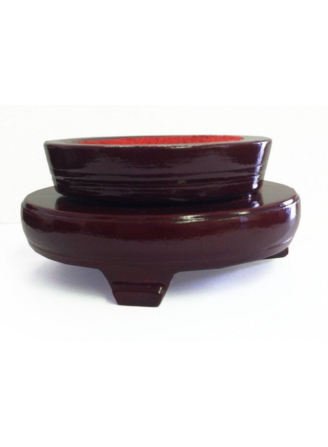 Amlong Crystal Meditation Divnation Sphere Feng Shui Crystal Ball, Lensball, Decorative Ball with Wooden Stand and Gift Box, Clear, 4.2 inch (110mm) Diameter - Image 2