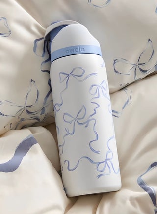 Blue and white 24oz