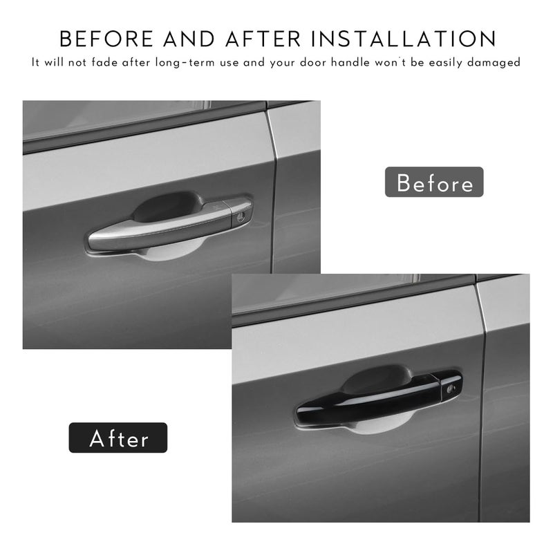 DLOVEG Car Door Handle Cover Compatible for 2018 2019 2020 2021 2022 Honda Accord Accessories Door Handle Protector Glossy Black (Without Keyless Entry Holes) - Image 2