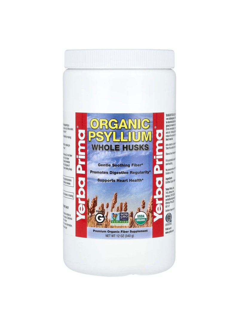 Organic Psyllium Whole Husks, 12 oz (340 g)