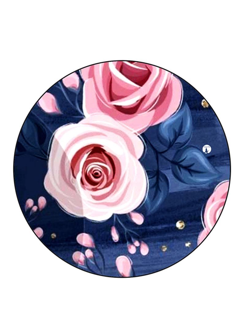 Flowers Printed Mouse Pad Round  Multicolour