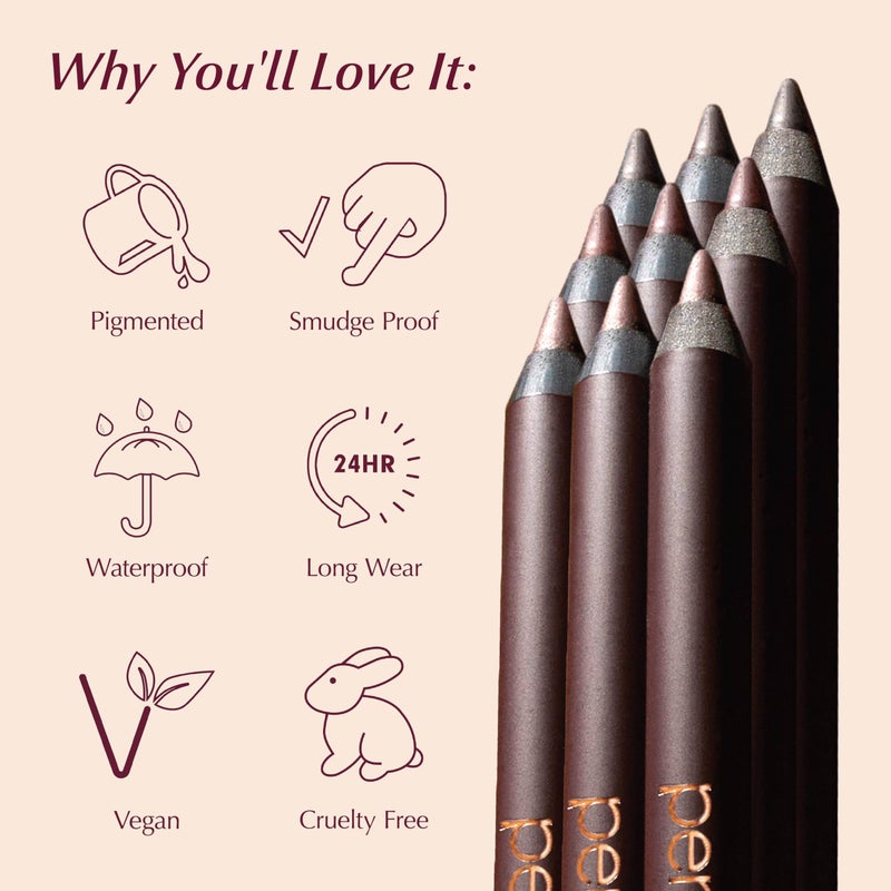 PERSONA 24HR Black Waterproof Eyeliner Pencil | Creamy, Smudgeable Pencil for Lash Line & Waterline | All-Day to All-Night Wear | Vegan, Cruelty-Free, Paraben-Free | Made in USA - Image 5
