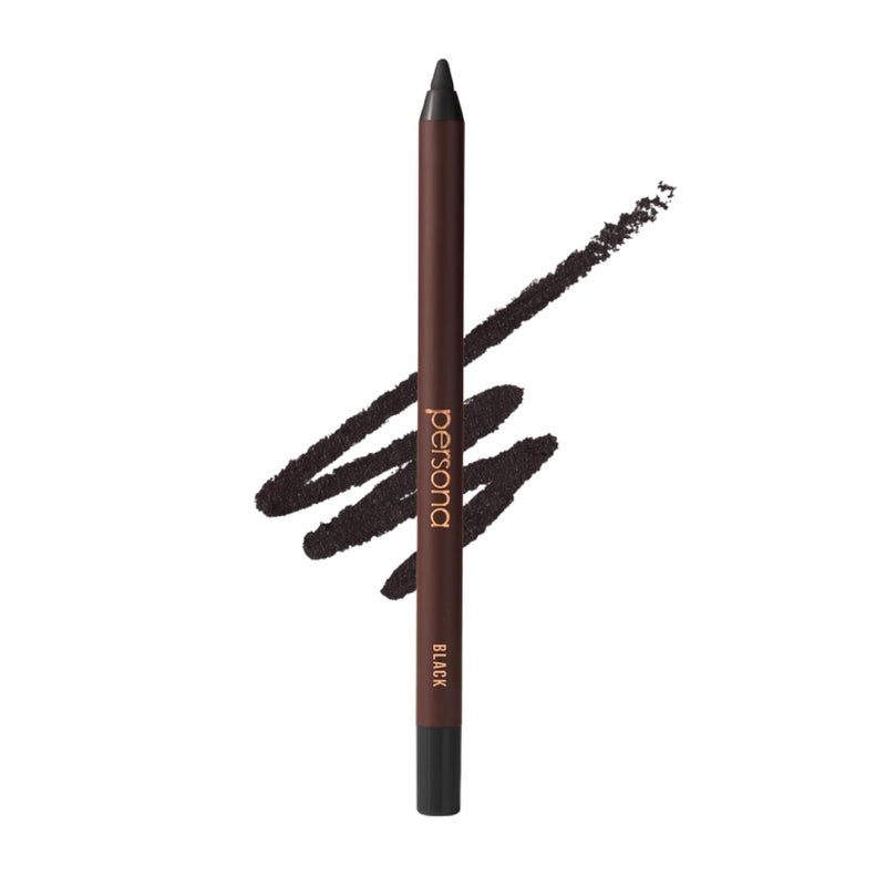 PERSONA 24HR Black Waterproof Eyeliner Pencil | Creamy, Smudgeable Pencil for Lash Line & Waterline | All-Day to All-Night Wear | Vegan, Cruelty-Free, Paraben-Free | Made in USA - Image 1