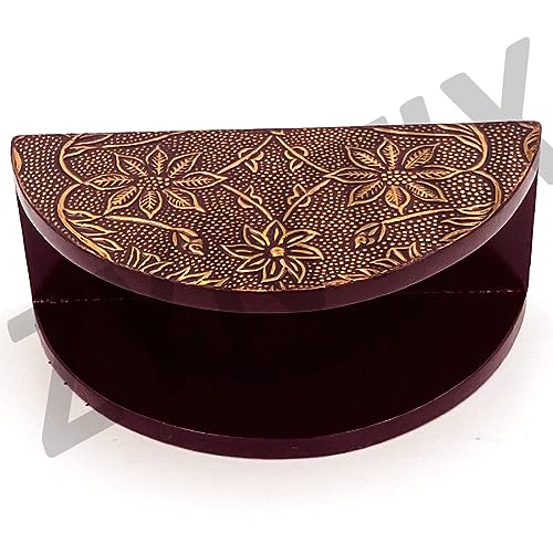 Zyntix Tissue Paper Holder for Dinner Table Elegant Brass Sheet Half Round Design, Dining Table Accessories for Home and Office Decor, Durable and Stylish Tissue Organizer for Modern Living - Image 4