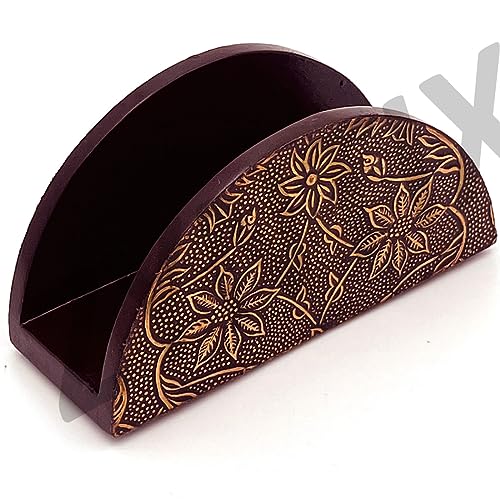 Zyntix Tissue Paper Holder for Dinner Table Elegant Brass Sheet Half Round Design, Dining Table Accessories for Home and Office Decor, Durable and Stylish Tissue Organizer for Modern Living - Image 2