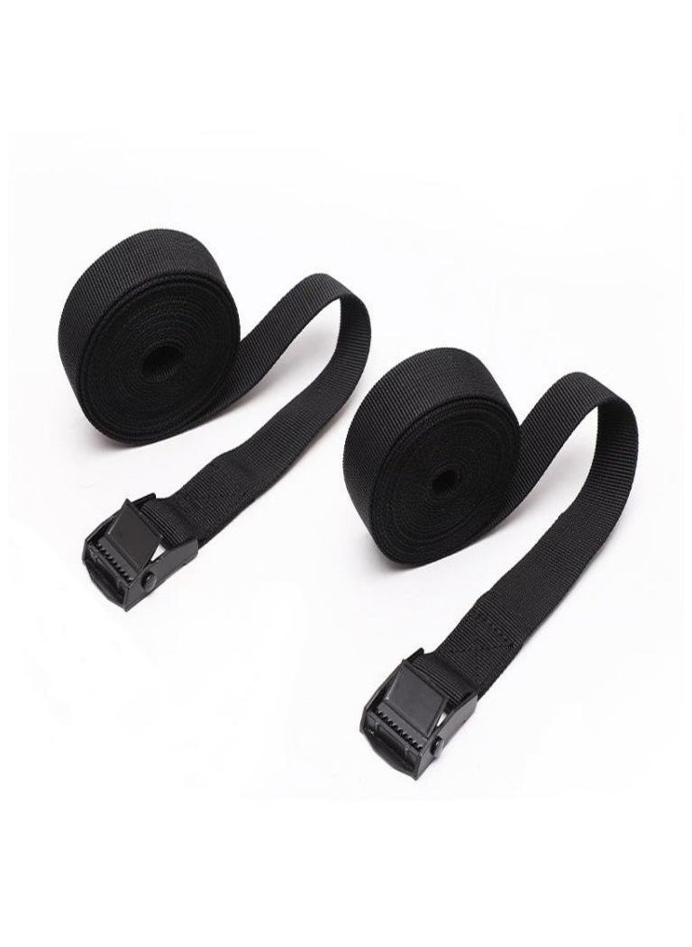 Oasisgalore 2Pcs Straps Multi-functional Straps Zinc Alloy Buckles Cargo Straps Luggage Rack Fixation Packing Belt and Tightening Straps  - Image 1
