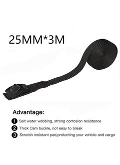 Oasisgalore 2Pcs Straps Multi-functional Straps Zinc Alloy Buckles Cargo Straps Luggage Rack Fixation Packing Belt and Tightening Straps  - Image 2