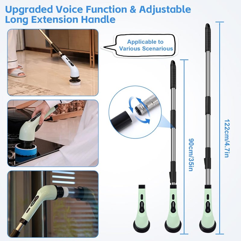 Fitto Electronic Cleaning Brush for Bathroom & Tiles, 350 RPM Electric Spin with 3 Brush Heads – Efficient Toilet Scrubber, Powerful Spin Brush for Deep Cleaning - Image 3
