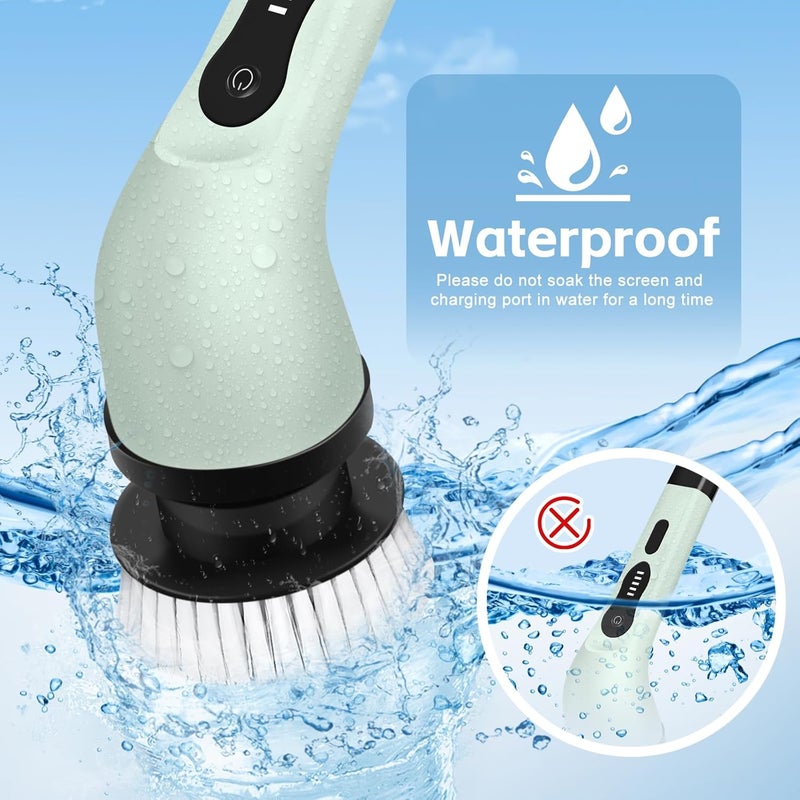 Fitto Electronic Cleaning Brush for Bathroom & Tiles, 350 RPM Electric Spin with 3 Brush Heads – Efficient Toilet Scrubber, Powerful Spin Brush for Deep Cleaning - Image 4