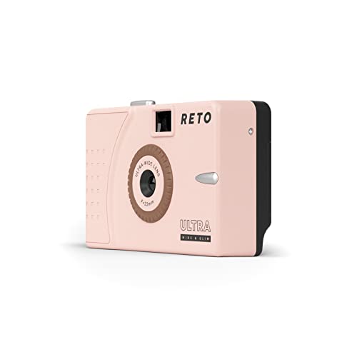 RETO Ultra Wide and Slim 35mm Reusable Daylight Film Camera - 22mm Wide Lens, Focus Free, Light Weight, Easy to Use (Pastel Pink) - Image 2