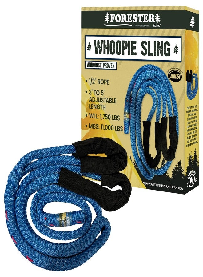 FORESTER Arborist Whoopie Sling - 1/2" x 3-5' Rigging Sling | Adjustable Length | Arborist Equipment | Climbing Sling | Anchor for Port A Wrap - Image 1