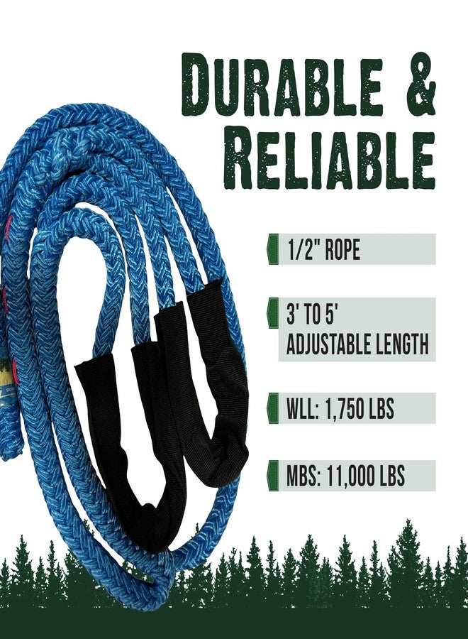 FORESTER Arborist Whoopie Sling - 1/2" x 3-5' Rigging Sling | Adjustable Length | Arborist Equipment | Climbing Sling | Anchor for Port A Wrap - Image 3
