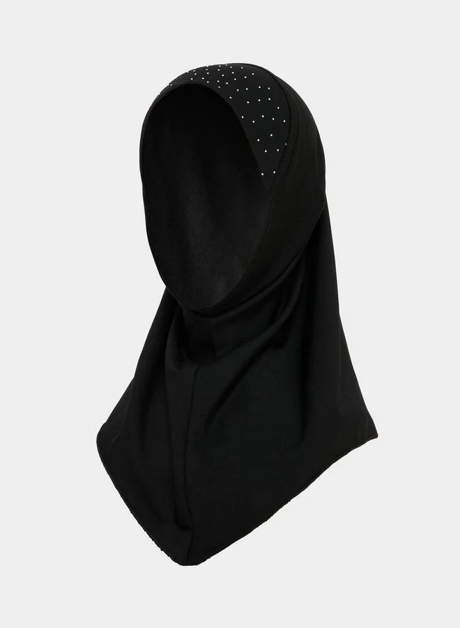 Styli Rhinestone Decorated Gauze Hijab