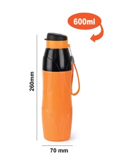 Cello Puro Steel-X Lexus Insulated  Water Bottle, 600ml with 18/8 Stainless Steel, Orange  - Image 3