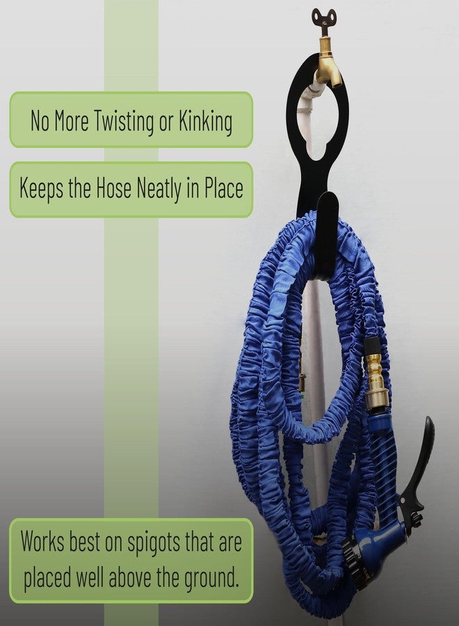 UNCO- Garden Hose Holder, Metal, Fit 50’ of 5/8” Hose, Garden Hose Hanger, Water Hose Holder, Water Hose Holders for Outside, Portable Hose Holder, Hanging Hose Holder, Garden Hose Carrier - Image 4