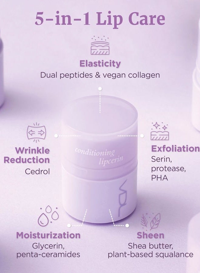 VDL Herbal Lipcerin (0.5fl oz) - Bergamot, Mallow Leaf, Sage. Long Term Moisturizing, Plumping, Conditioning Lip Gloss Balm. Korean Skin Care Sleeping Mask for Dry, Chapped Lips. - Image 3