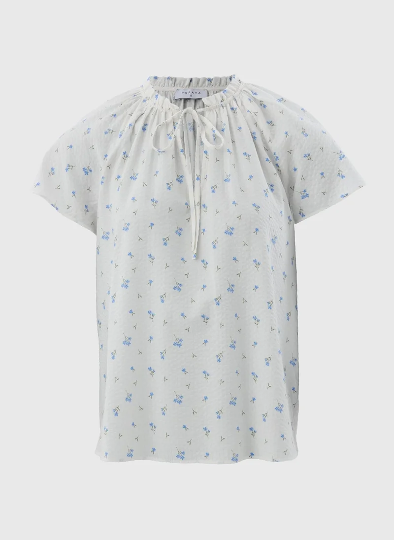 Matalan Cream Ditsy Floral Boho Blouse