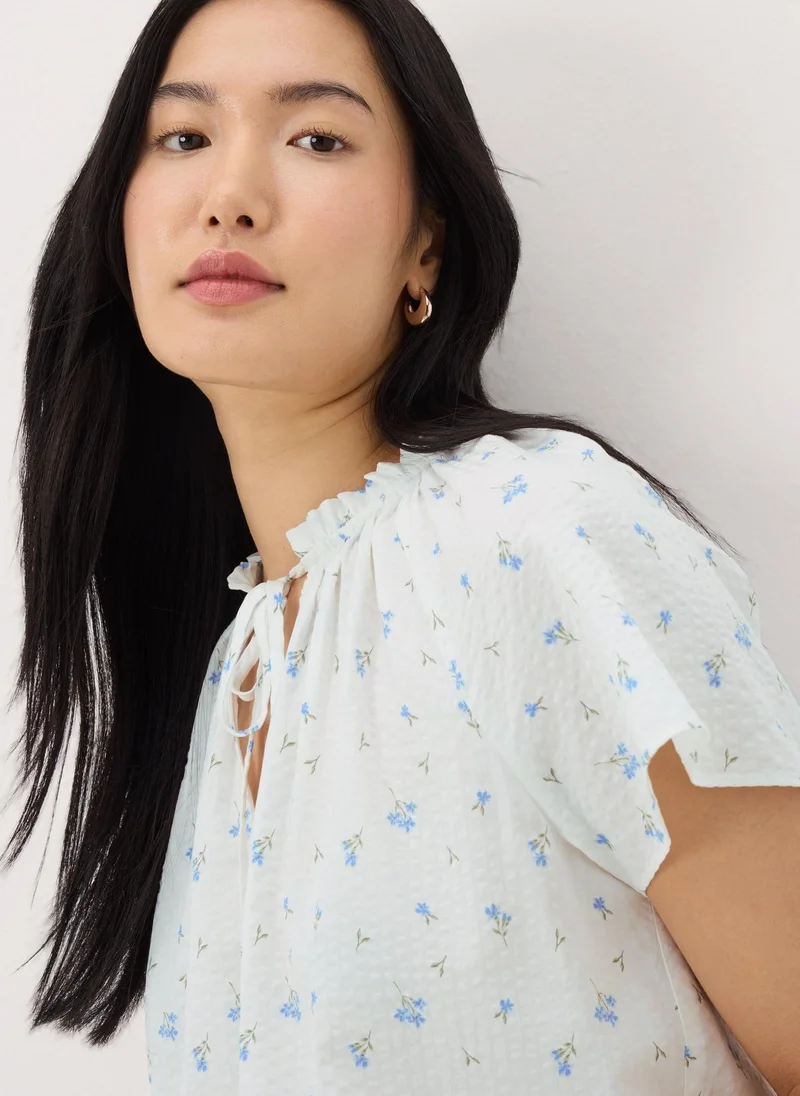 Matalan Cream Ditsy Floral Boho Blouse