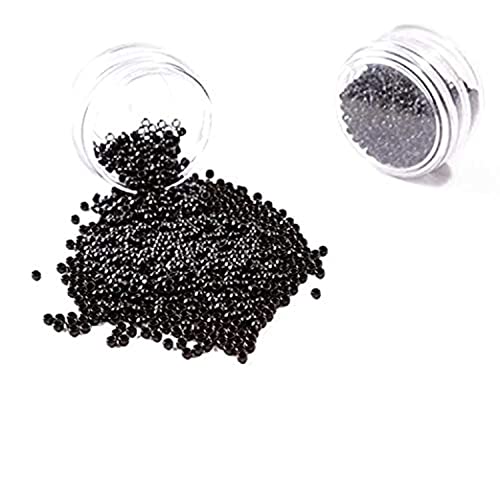 Funyn Nano Copper Micro Rings Dreadlock Beads Microlink Nano Micro Tube Ring for Tip/Ring Hair Extensions Link Hair Tools Accessories (#1 Black) - Image 1