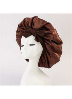 Medium Single Layer Ribbon - Coffee with Hair Ring