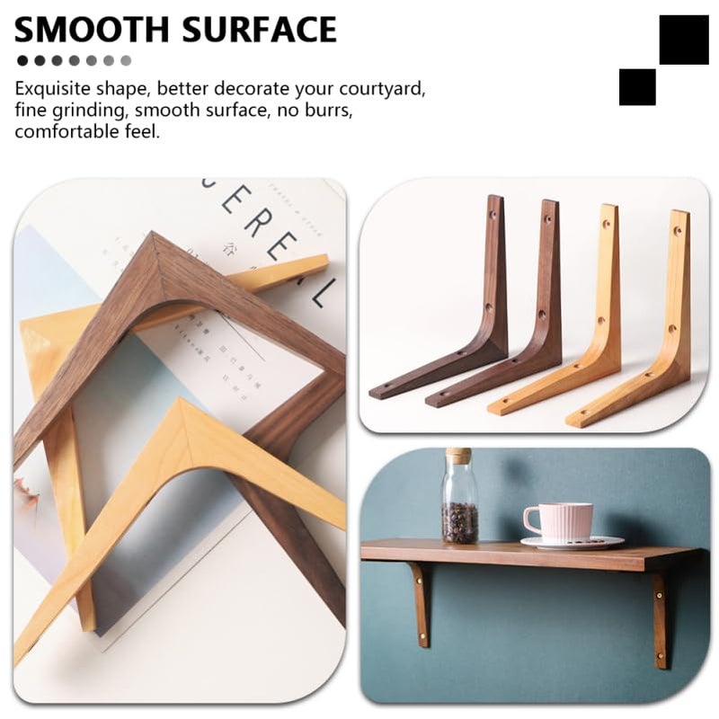 Uonlytech Fixed Compartment Bracket 689 Inch Durable Wall Shelf Brackets Corner Brace Supports Triangular Rack for Home Office Shelves Fixing - Image 3