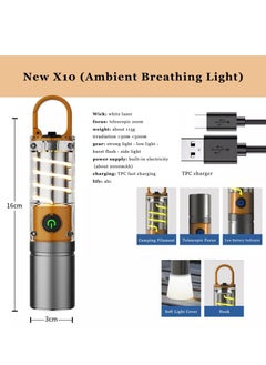 Excefore Super Bright LED Flashlight, USB Rechargeable, High Power 10000 Lumen Tactical Flashlight, 6 Modes, for Camping and Hiking  - Image 5