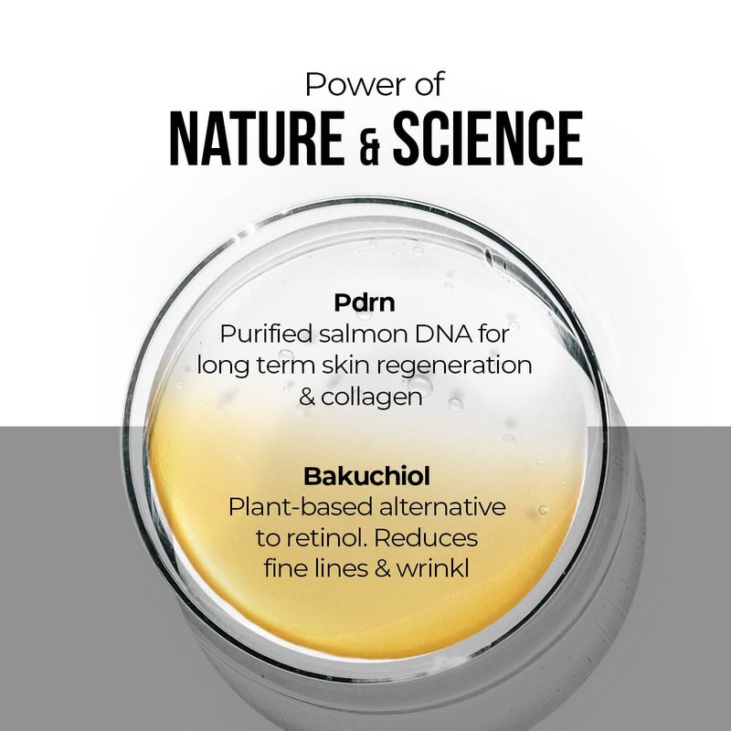 Dr. Sheth's Dr Sheths Bakuchiol Pdrn Ampoule Serum 3000 PPM PDRN 01 Retinol Firms Plumps Skin Reduces Fine Lines Wrinkles Improves Skin Texture NonIrritating For Men Women All Skin Type 30 ml - Image 3