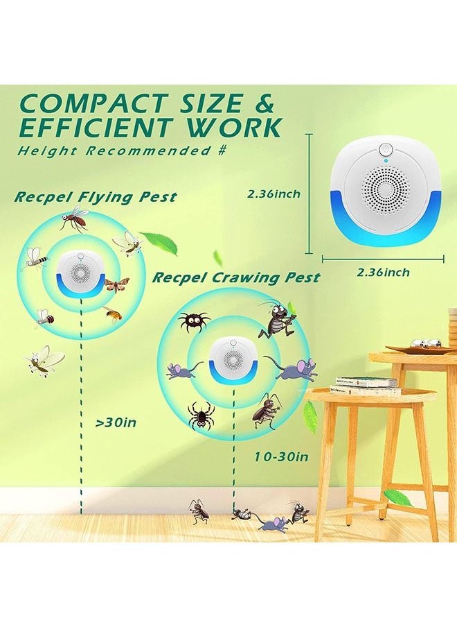 Arabest - Ultrasonic Insect Repellent, 6-Pack Insect Repellent Electronic Plug, Ultrasonic Insect Repellent, Indoor, Office, Cockroaches, Spiders, Flies, Mosquitoes - Image 1