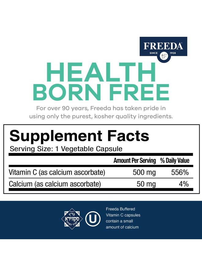 Freeda Buffered Vitamin C 500 Mg - 100 Veg Caps - Image 3