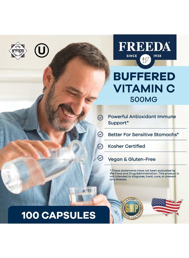 Freeda Buffered Vitamin C 500 Mg - 100 Veg Caps - Image 2