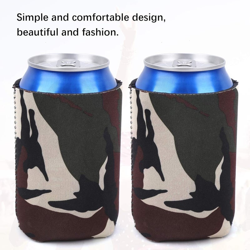 ويوبلز أغطية علب قياسية من النيوبرين الممتاز، عبوة من 15 قطعة، عوازل علب، حاملات تبريد، أغطية علب بيرة، غطاء علبة بيرة مخفي لمشروبات ريد بول، ميكيلوب ألترا، ترولي (لون أخضر عسكري مموه) - Image 4