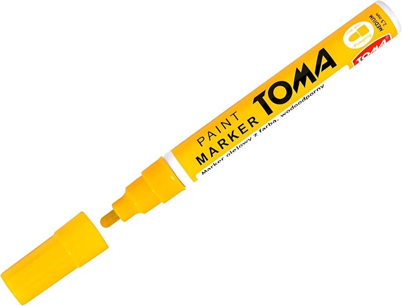 SolaDirect Universal Waterproof Permanent Paint Pen Oil Marker for Car Tyres, Arts & Crafts (Yellow) Practical build - Image 1
