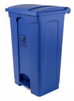 Generic Step Trash Bin | Plastic Matte Finish | Functional Waste & Garbage Waste Bin | Suitable For Homes, Villas, Large Areas & Communal Spaces | Blue | 87 Liters  - Image 1