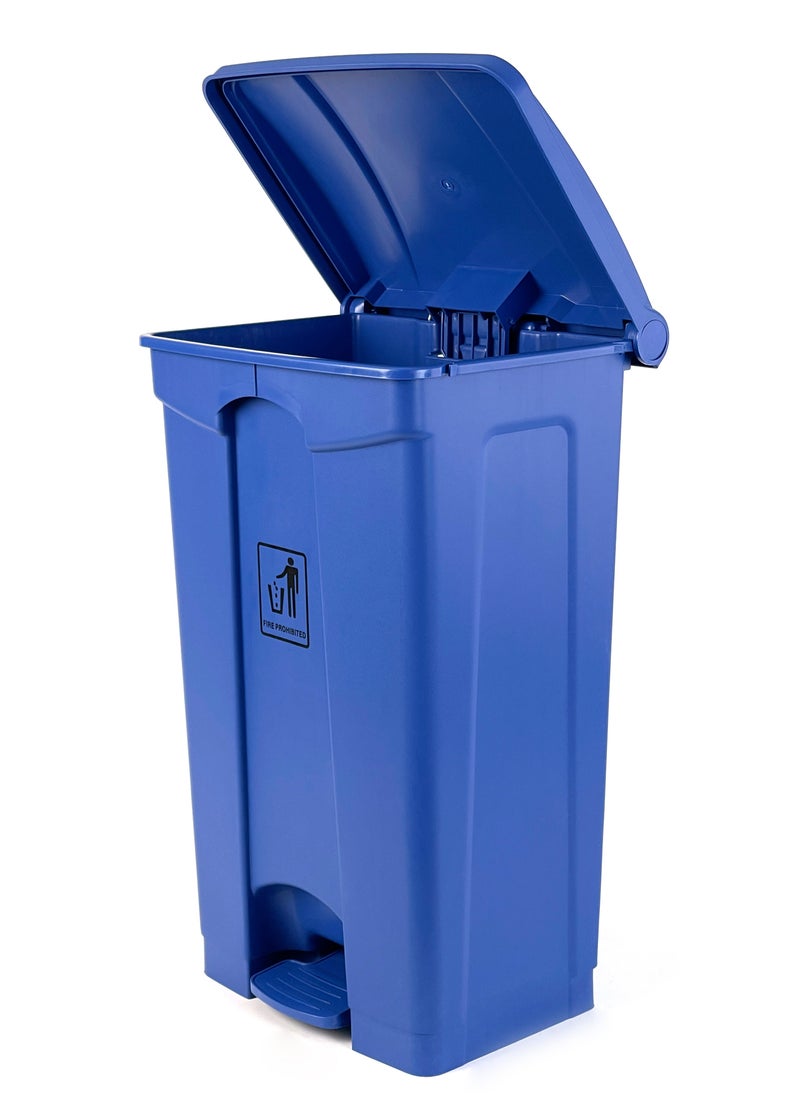 Generic - Step Trash Bin | Plastic Matte Finish | Functional Waste & Garbage Waste Bin | Suitable For Homes, Villas, Large Areas & Communal Spaces | Blue | 87 Liters - Image 1